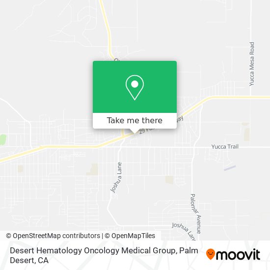 Desert Hematology Oncology Medical Group map