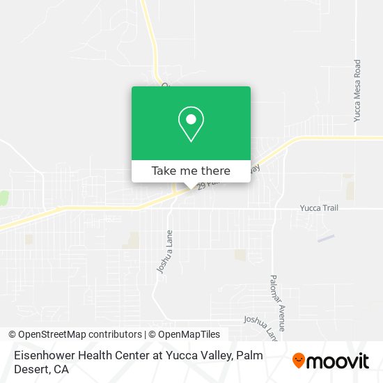 Eisenhower Health Center at Yucca Valley map