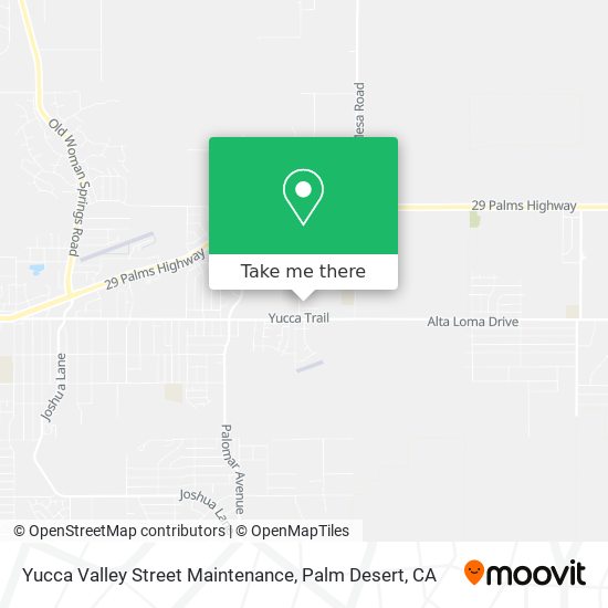 Mapa de Yucca Valley Street Maintenance