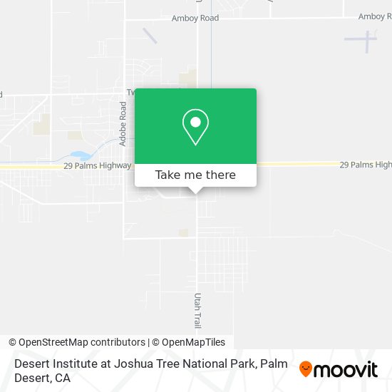 Mapa de Desert Institute at Joshua Tree National Park