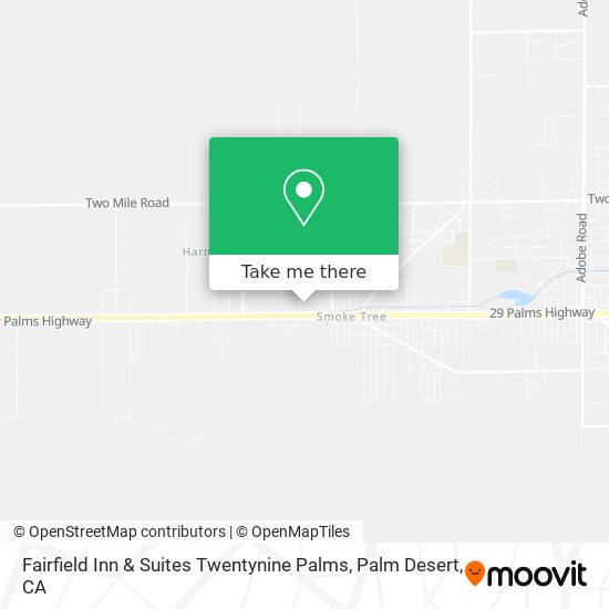 Fairfield Inn & Suites Twentynine Palms map