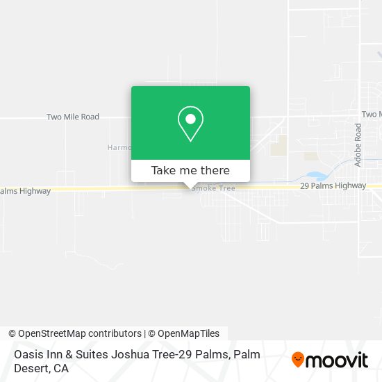 Oasis Inn & Suites Joshua Tree-29 Palms map