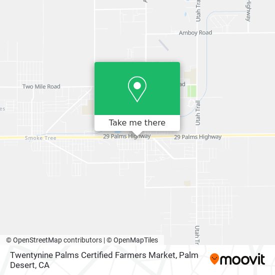 Twentynine Palms Certified Farmers Market map