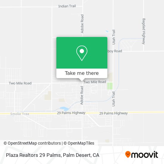 Plaza Realtors 29 Palms map