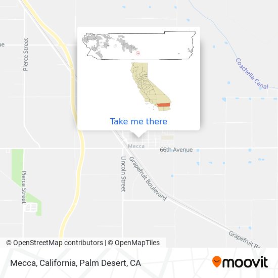 Mapa de Mecca, California