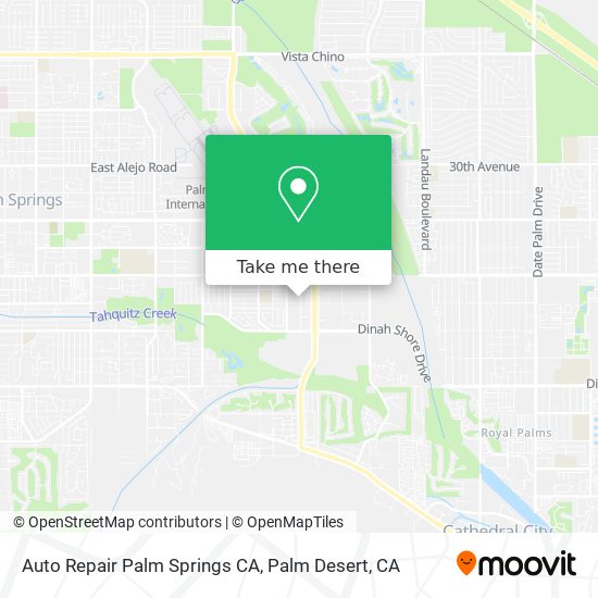Mapa de Auto Repair Palm Springs CA