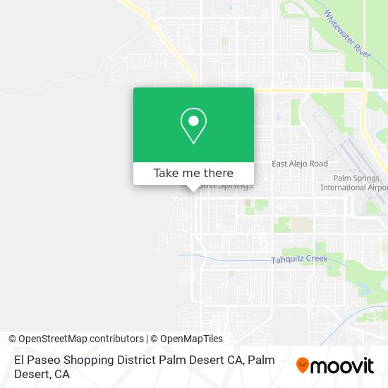 Mapa de El Paseo Shopping District Palm Desert CA