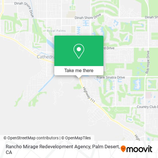 Rancho Mirage Redevelopment Agency map