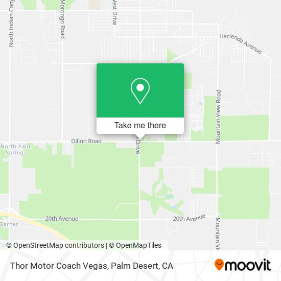 Thor Motor Coach Vegas map