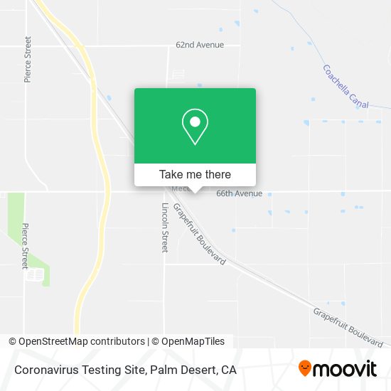 Coronavirus Testing Site map