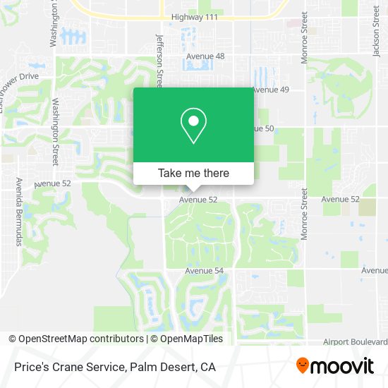 Price's Crane Service map
