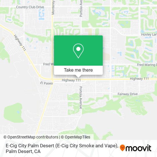 E-Cig City Palm Desert (E-Cig City Smoke and Vape) map