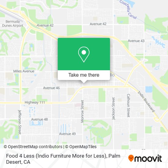 Mapa de Food 4 Less (Indio Furniture More for Less)