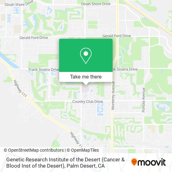 Genetic Research Institute of the Desert (Cancer & Blood Inst of the Desert) map