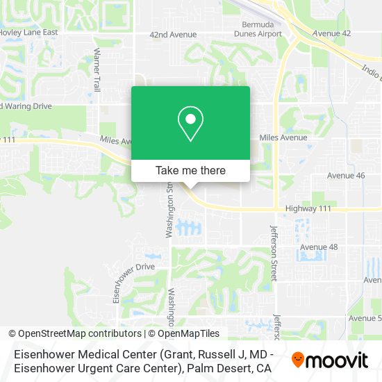 Eisenhower Medical Center (Grant, Russell J, MD - Eisenhower Urgent Care Center) map