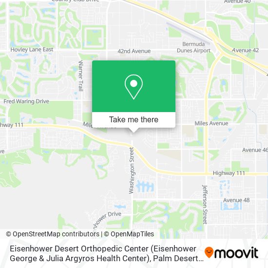 Mapa de Eisenhower Desert Orthopedic Center (Eisenhower George & Julia Argyros Health Center)