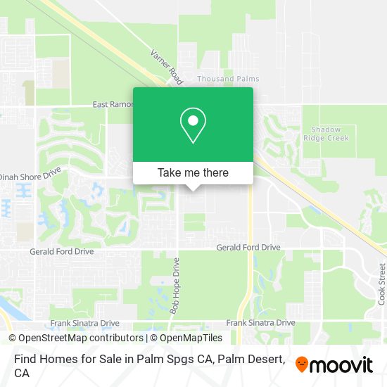 Mapa de Find Homes for Sale in Palm Spgs CA