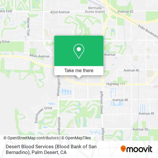 Mapa de Desert Blood Services (Blood Bank of San Bernadino)