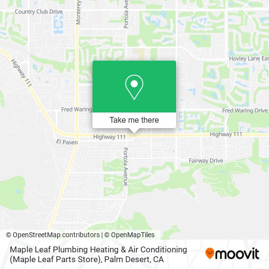 Mapa de Maple Leaf Plumbing Heating & Air Conditioning (Maple Leaf Parts Store)