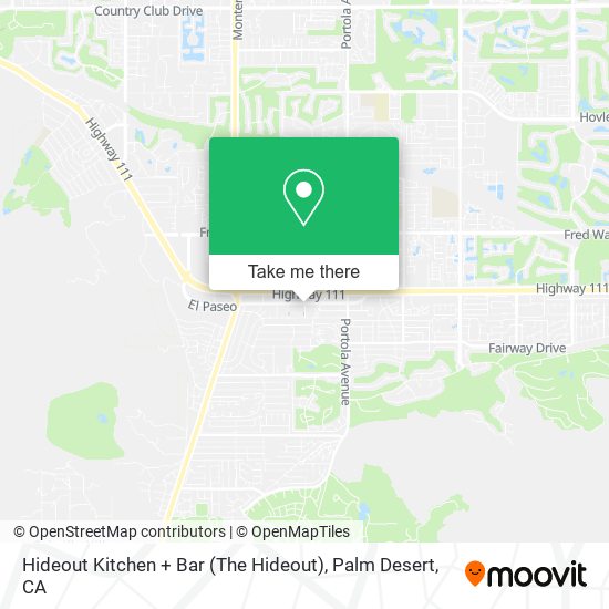 Mapa de Hideout Kitchen + Bar (The Hideout)