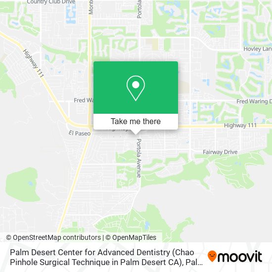 Mapa de Palm Desert Center for Advanced Dentistry (Chao Pinhole Surgical Technique in Palm Desert CA)