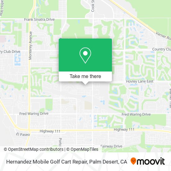Mapa de Hernandez Mobile Golf Cart Repair