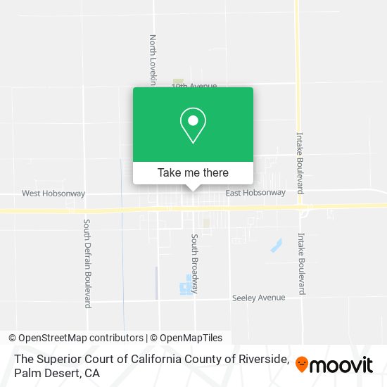 Mapa de The Superior Court of California County of Riverside