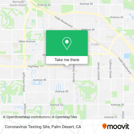 Mapa de Coronavirus Testing Site