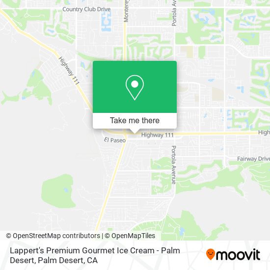 Lappert's Premium Gourmet Ice Cream - Palm Desert map