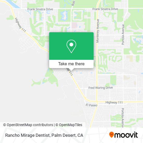 Rancho Mirage Dentist map