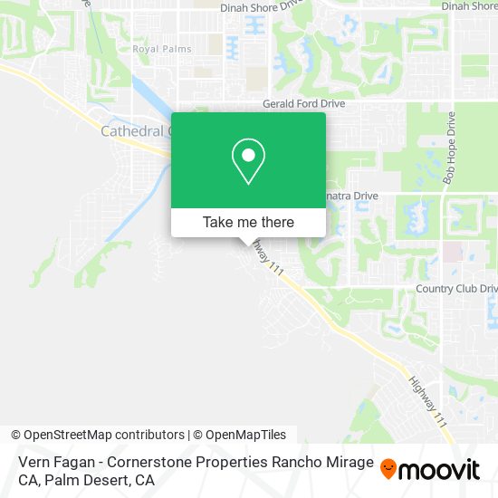 Vern Fagan - Cornerstone Properties Rancho Mirage CA map