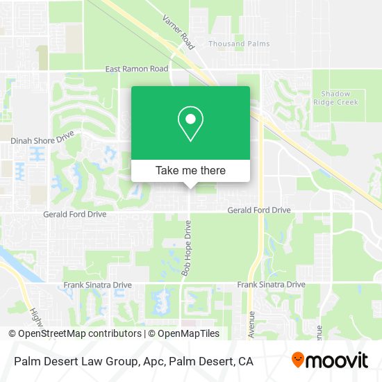 Mapa de Palm Desert Law Group, Apc