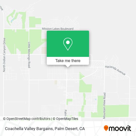 Coachella Valley Bargains map