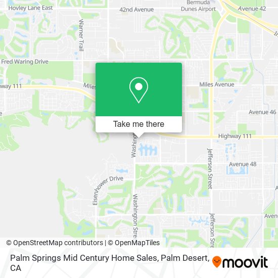 Palm Springs Mid Century Home Sales map