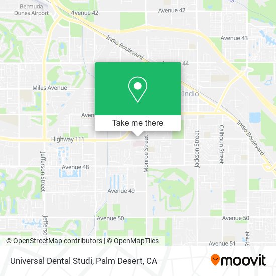 Mapa de Universal Dental Studi