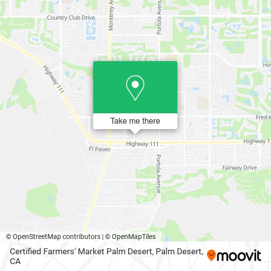 Mapa de Certified Farmers' Market Palm Desert