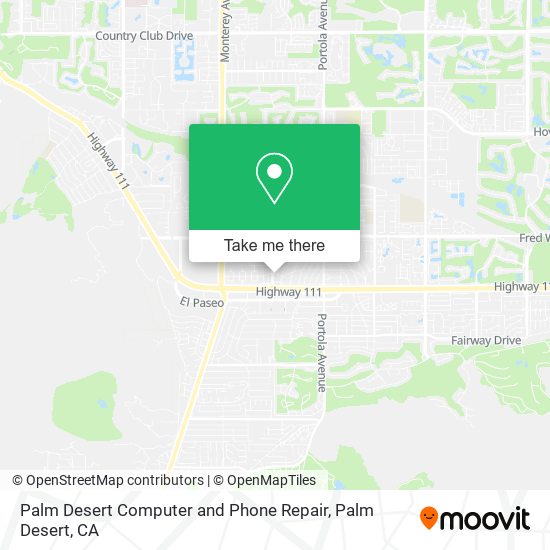 Mapa de Palm Desert Computer and Phone Repair