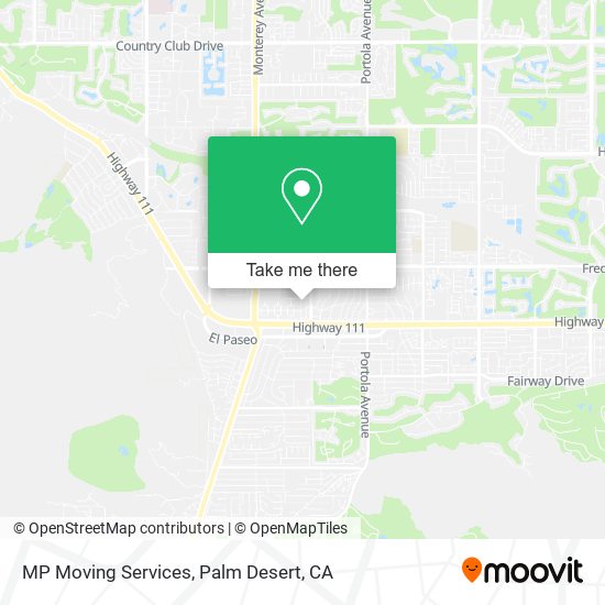 MP Moving Services map