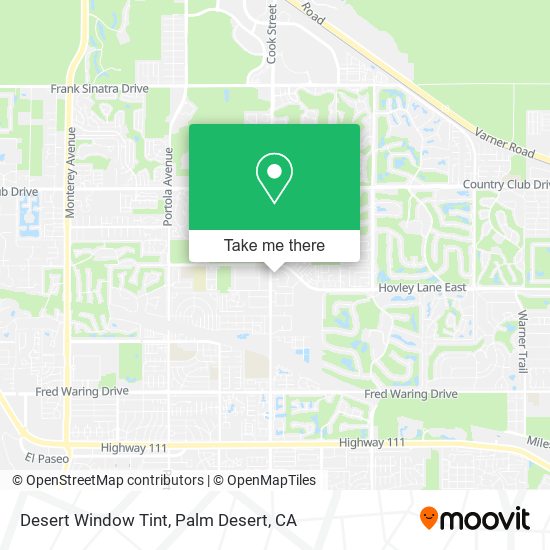 Desert Window Tint map