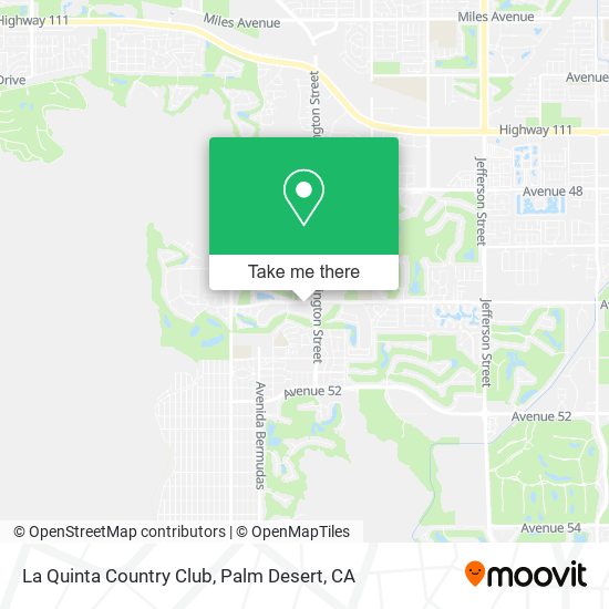 Mapa de La Quinta Country Club