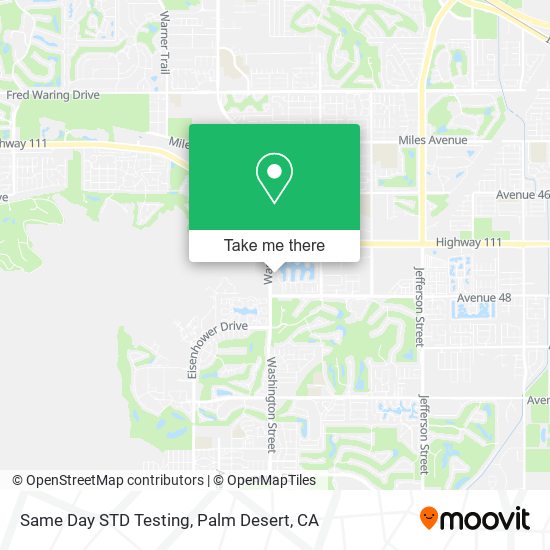 Mapa de Same Day STD Testing