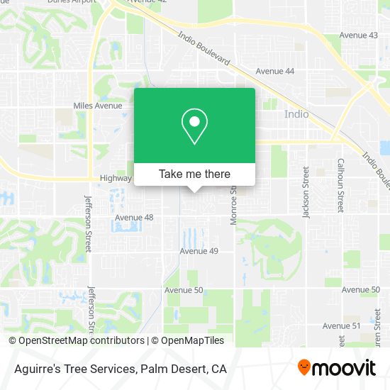 Aguirre's Tree Services map