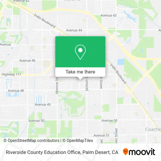 Riverside County Education Office map