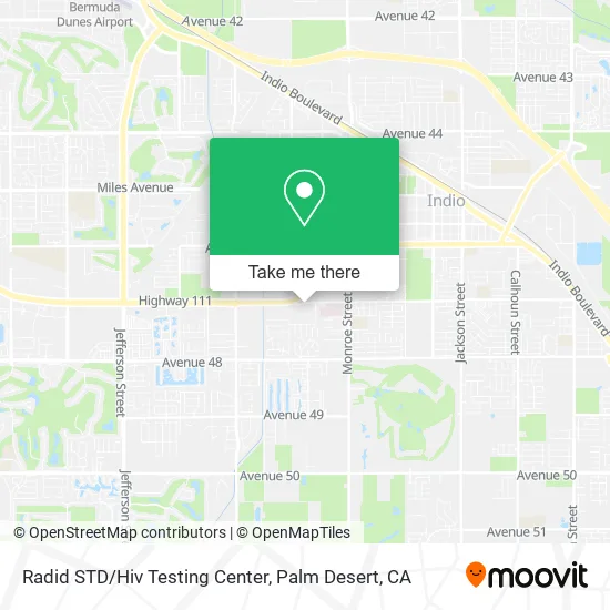 Radid STD/Hiv Testing Center map