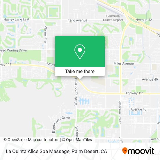 La Quinta Alice Spa Massage map