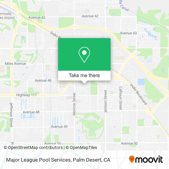 Mapa de Major League Pool Services
