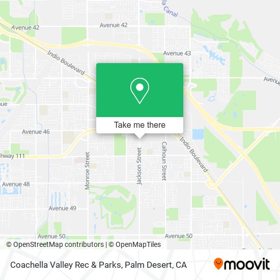 Coachella Valley Rec & Parks map