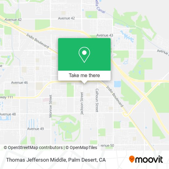 Thomas Jefferson Middle map