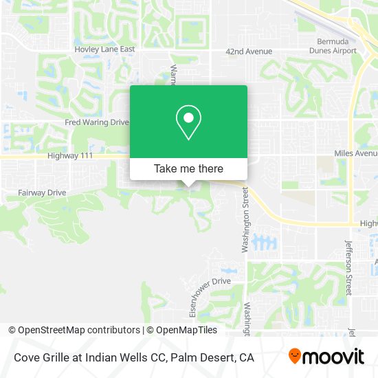 Cove Grille at Indian Wells CC map