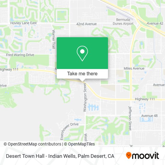 Desert Town Hall - Indian Wells map